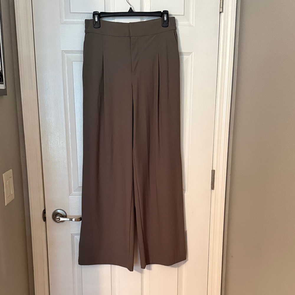 Athleta Dark Beige Wide Leg Pants
